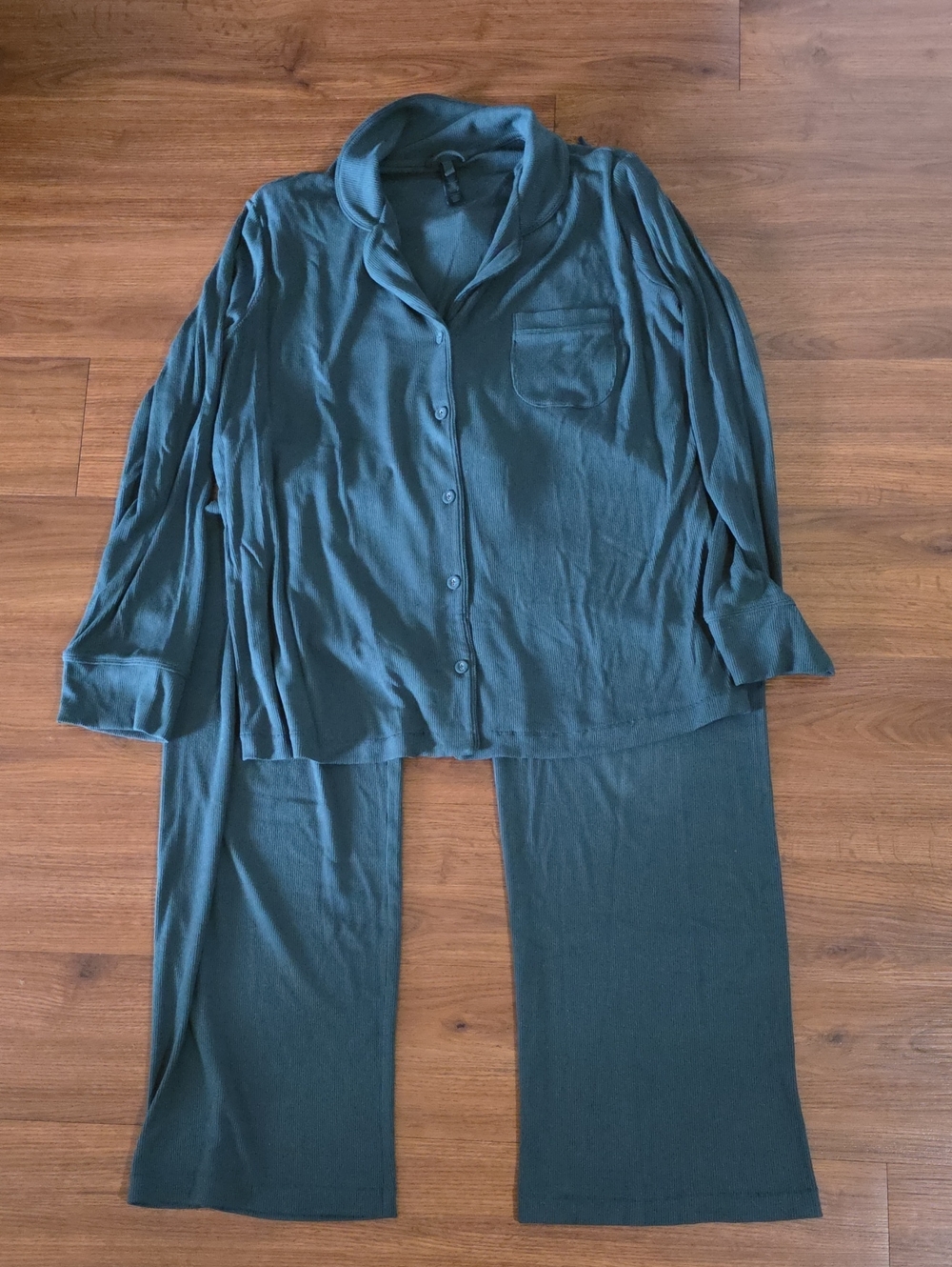 Skims Ribbed Pajama Set Medium